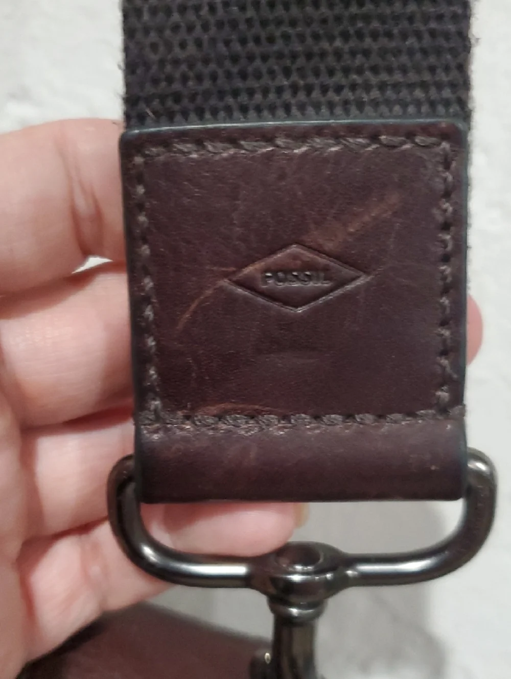 Fossil Mens Brown Leather Messenger Breif Bag In Brown